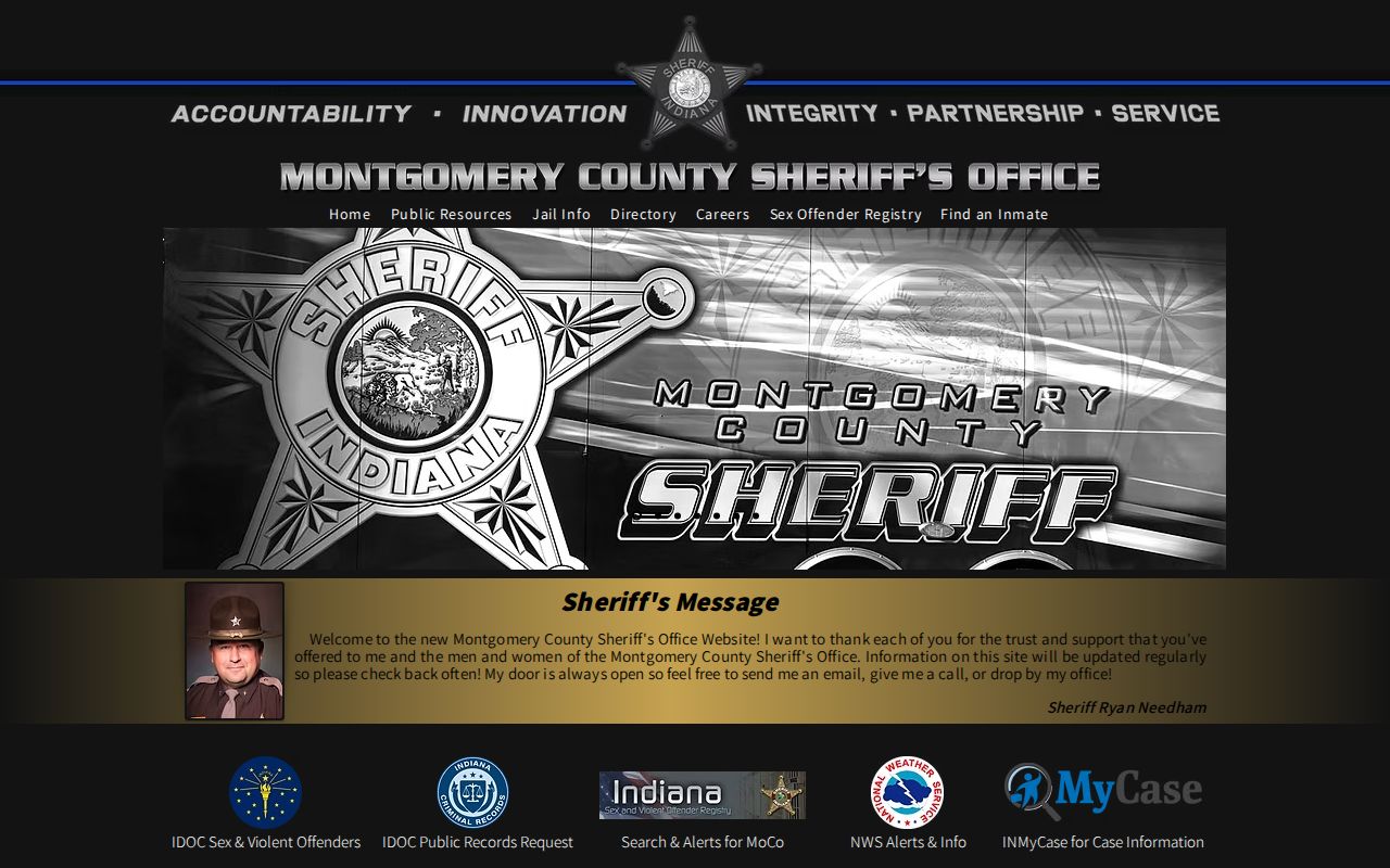 Montgomery County warrant records Sheriff source